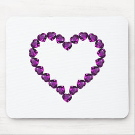 Amethyst Gemstone Herz Lila Mousepad