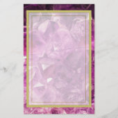Amethyst Gemstone Image Shiny und Funkelnd Briefpapier (Vorderseite)