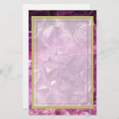 Amethyst Gemstone Image Shiny und Funkelnd Briefpapier (Vorne/Hinten)