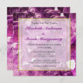 Amethyst Gemstone Image Shiny und Funkelnd Einladung (Vorne/Hinten)