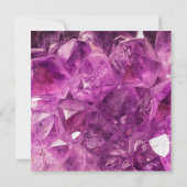 Amethyst Gemstone Image Shiny und Funkelnd Einladung (Rückseite)