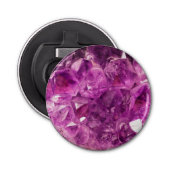 Amethyst Gemstone Image Shiny und Funkelnd Flaschenöffner (Vorderseite)