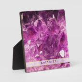 Amethyst Gemstone Image Shiny und Funkelnd Fotoplatte (Vorderseite)
