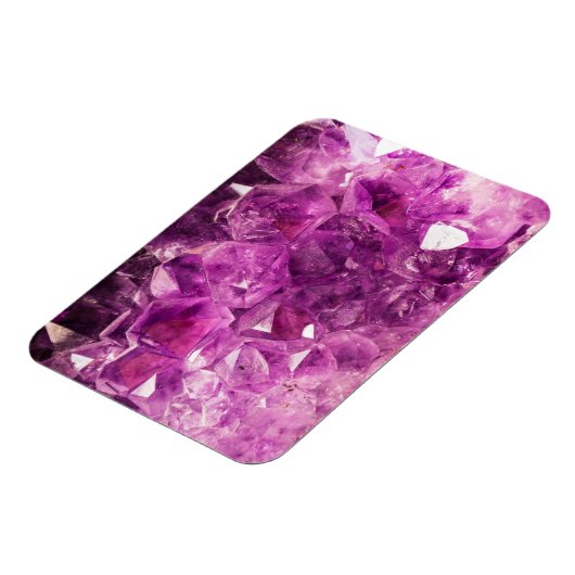 Amethyst Gemstone Image Shiny und Funkelnd Magnet (Linke Seite)