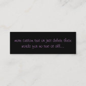 Amethyst Gemstone Image Shiny und Funkelnd Mini Visitenkarte (Rückseite)