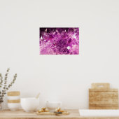 Amethyst Gemstone Image Shiny und Funkelnd Poster (Küche)