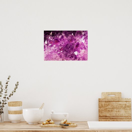 Amethyst Gemstone Image Shiny und Funkelnd Poster (Küche)