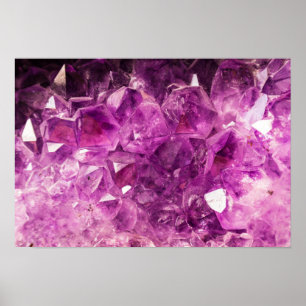 Amethyst Gemstone Image Shiny und Funkelnd Poster