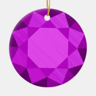Amethyst Gemstone / Jewel Graphic Image Keramik Ornament