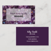 Amethyst Gemstone Kristallschmuck Designer Visitenkarte (Vorne/Hinten)