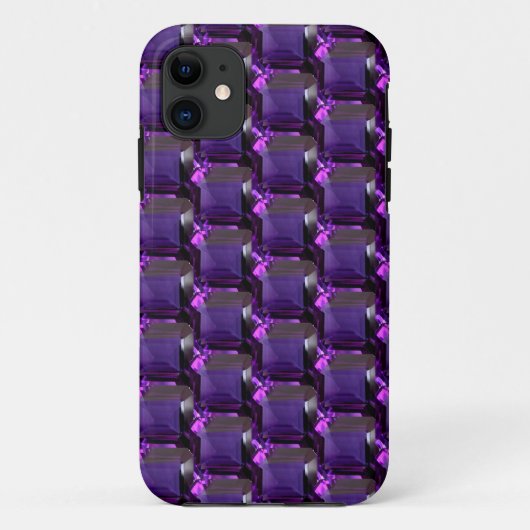 Amethyst Gemstone Lila Case-Mate iPhone Hülle (Rückseite)