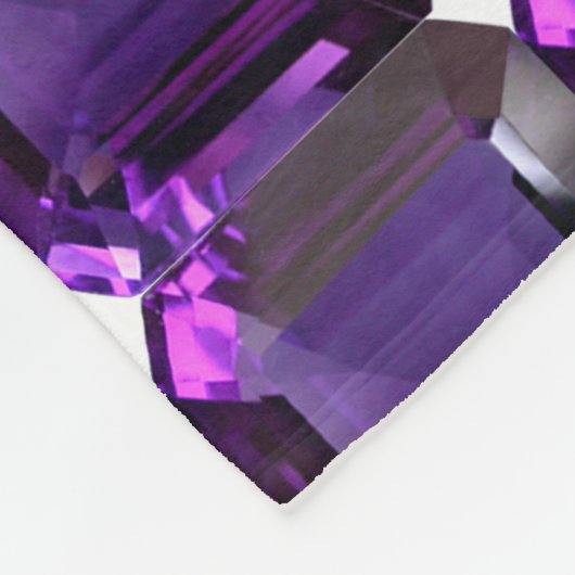 Amethyst Gemstone Lila Fleecedecke (Ecke)
