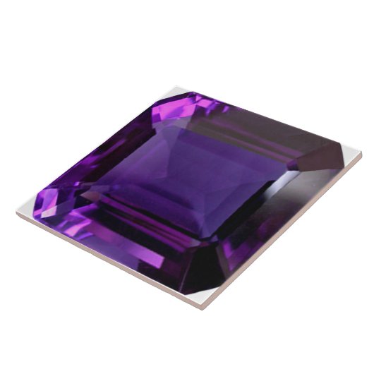 Amethyst Gemstone Lila Fliese (Seite)