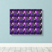 Amethyst Gemstone Lila Leinwanddruck (Insitu (Holzboden))