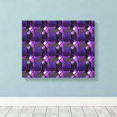 Amethyst Gemstone Lila Leinwanddruck (Insitu (Holzboden))