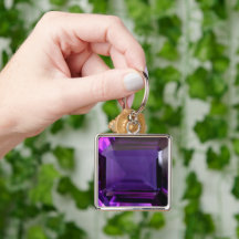 Amethyst Gemstone Lila Schlüsselanhänger