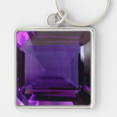 Amethyst Gemstone Lila Schlüsselanhänger (Vorne)