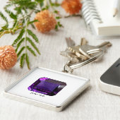 Amethyst Gemstone Lila Schlüsselanhänger (Seite)