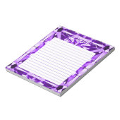 Amethyst Gemstone Lined Personalisiert Notizblock (Rotiert)