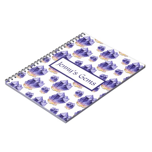 Amethyst Gemstone Notebook Notizblock (Linke Seite)