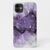 Amethyst Geode 3D Look Case *Personalisieren* (Rückseite)
