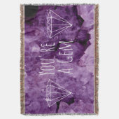 Amethyst Geode Du bist ein Gedicht Decke (Vorderseite Vertikal)