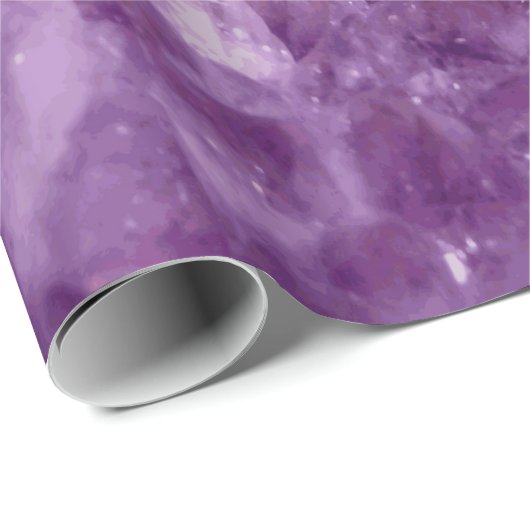 Amethyst Geode Edelstein Geschenkpapier (Rolleneckpunkt)