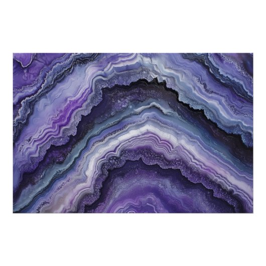 Amethyst Geode Fluid Pour Fotodruck (Vorne)