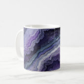 Amethyst Geode Fluid Pour Kaffeetasse (Vorderseite Links)