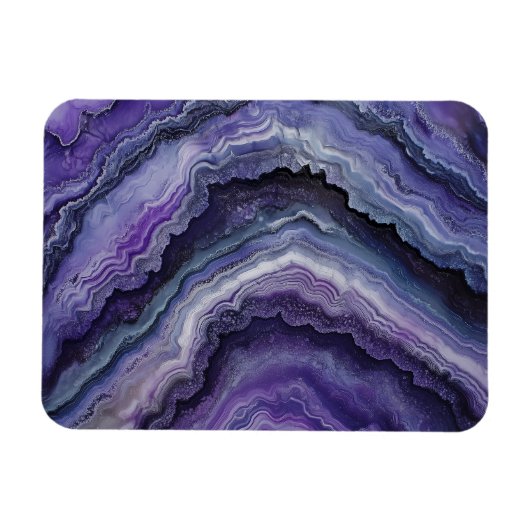 Amethyst Geode Fluid Pour Magnet (Horizontal)