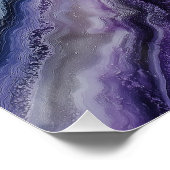 Amethyst Geode Fluid Pour Poster (Ecke)
