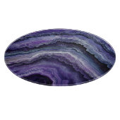 Amethyst Geode Fluid Pour Schneidebrett (Ecke)