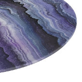 Amethyst Geode Fluid Pour Schneidebrett (Ecke)