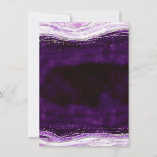 Amethyst Geode Slice Couple's Polterabend Einladung (Rückseite)