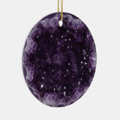 Amethyst Geode Sparkly Purple Crystal Gemstone Keramik Ornament (Rechts)