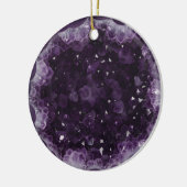 Amethyst Geode Sparkly Purple Crystal Gemstone Keramik Ornament (Links)