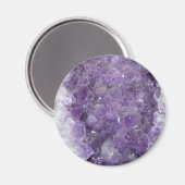 Amethyst Geode - Violet Crystal Gemstone Magnet (Vorderseite/Rückseite)