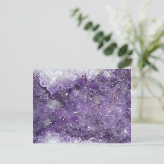 Amethyst Geode - Violet Crystal Gemstone Postkarte (Stehend Vorderseite)