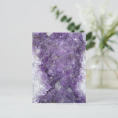 Amethyst Geode - Violet Crystal Gemstone Postkarte (Stehend Vorderseite)