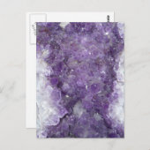 Amethyst Geode - Violet Crystal Gemstone Postkarte (Vorne/Hinten)