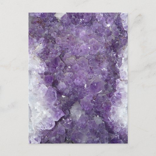 Amethyst Geode - Violet Crystal Gemstone Postkarte (Vorderseite)