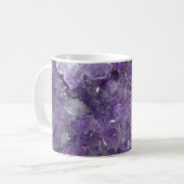 Amethyst Geode - violetter Kristalledelstein Kaffeetasse (Vorderseite Links)