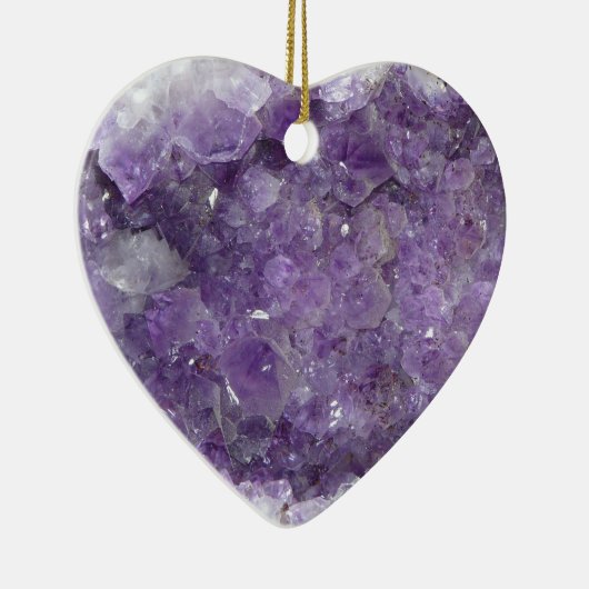 Amethyst Geode - violetter Kristalledelstein Keramik Ornament (Rechts)