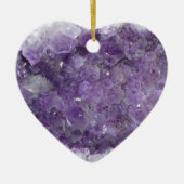 Amethyst Geode - violetter Kristalledelstein Keramik Ornament (Vorne)