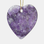 Amethyst Geode - violetter Kristalledelstein Keramik Ornament (Links)