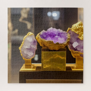Amethyst Geodes Museum Digitale Kunst Puzzle