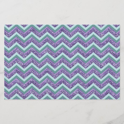 Amethyst Glass Zigzag Muster Briefpapier (Vorderseite)