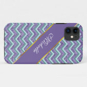 Amethyst Glass Zigzag Muster Case-Mate iPhone Hülle (Rückseite (Horizontal))