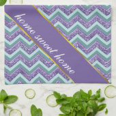 Amethyst Glass Zigzag Muster Geschirrtuch (Gefaltet)