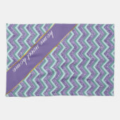 Amethyst Glass Zigzag Muster Geschirrtuch (Horizontal)
